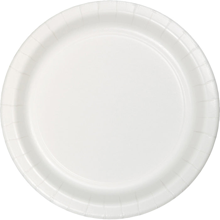 Bulk White Value Friendly Paper Dessert Plates (96 per Case)