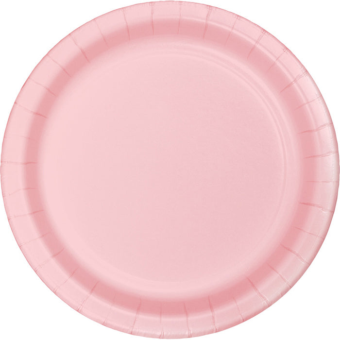 Bulk Classic Pink Value Friendly Paper Dessert Plates (96 per Case)