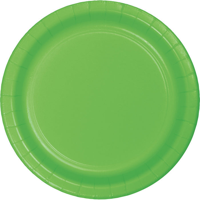 Bulk Fresh Lime Green Value Friendly Paper Dessert Plates (96 per Case)