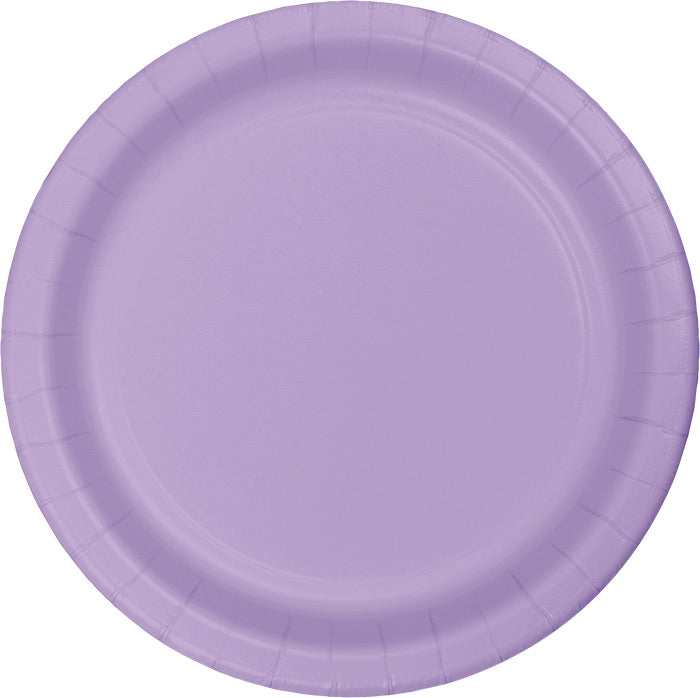 Bulk Luscious Lavender Paper 6.75 inch Dessert Plates (240 per Case)