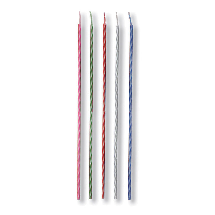 Bulk Striped Party Candles (240 per Case)