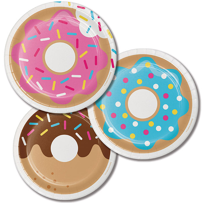 Bulk Donut Time Paper Dessert Plates (96 per Case)