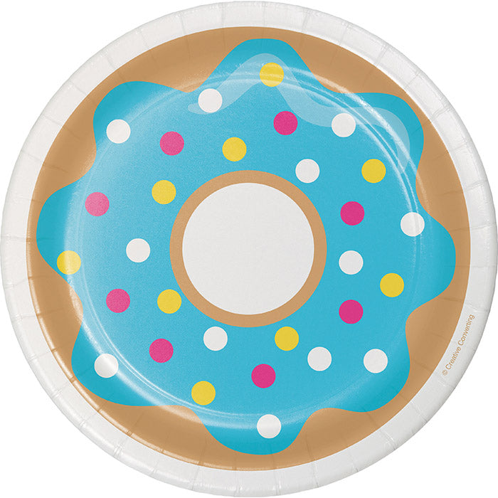 Bulk Donut Time Paper Dessert Plates (96 per Case)