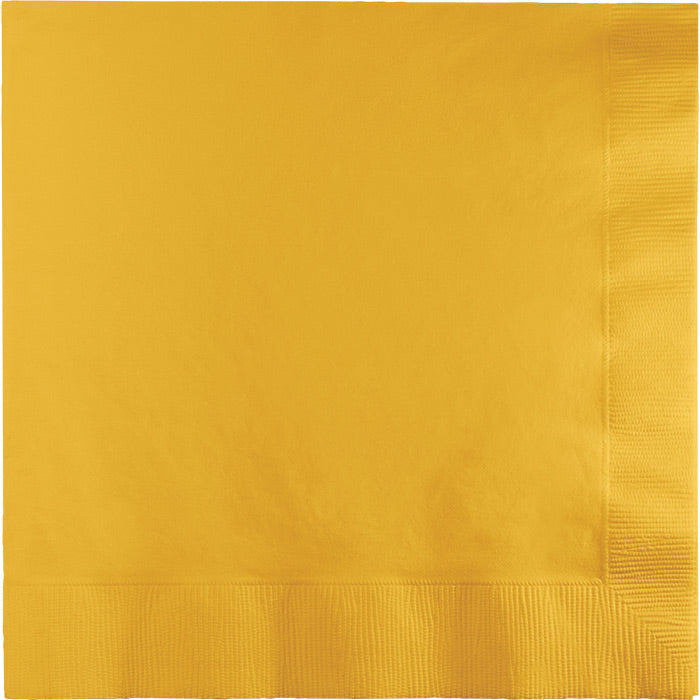 Bulk School Bus Yellow 2 Ply Luncheon Napkins (600 per Case)