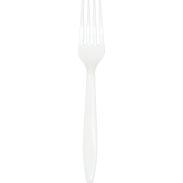 Bulk White Plastic Forks (288 per Case)