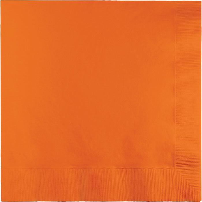 Bulk Sunkissed Orange Luncheon Napkins 3 ply (500 per Case)