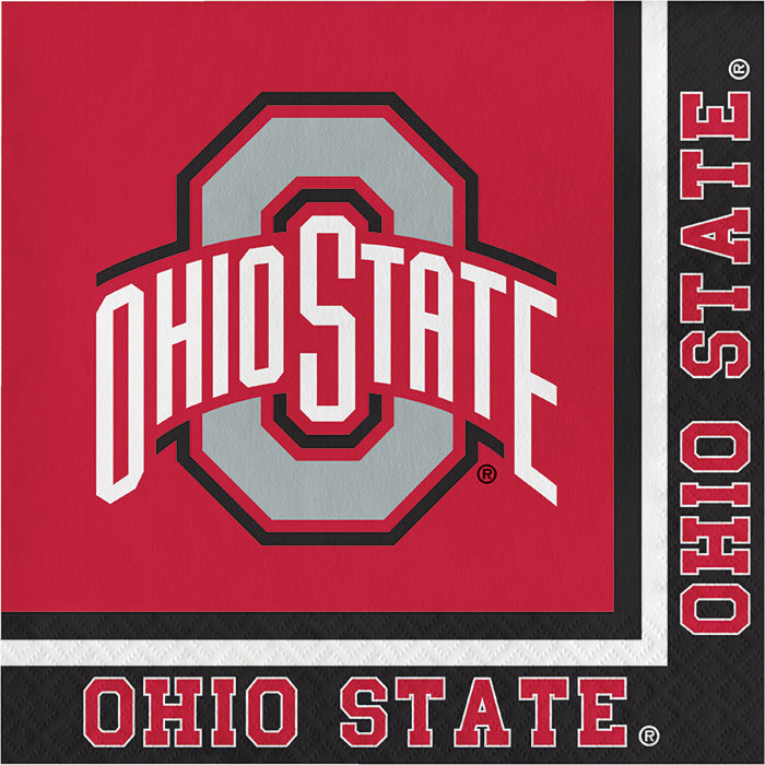 Bulk Ohio State University Luncheon Napkins (240 per Case)