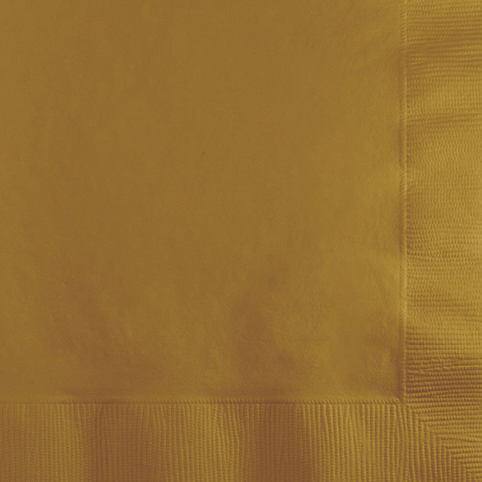 Bulk Glittering Gold Value Friendly Beverage Napkins (240 per Case)