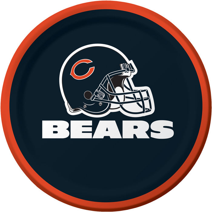 Bulk Chicago Bears Paper Dessert Plates (96 per Case)