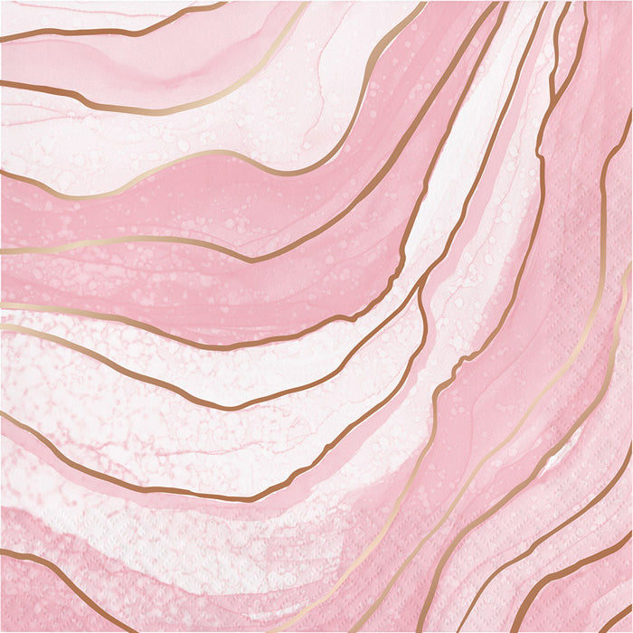 Bulk Rose All Day Geode Luncheon Napkins (192 per Case)