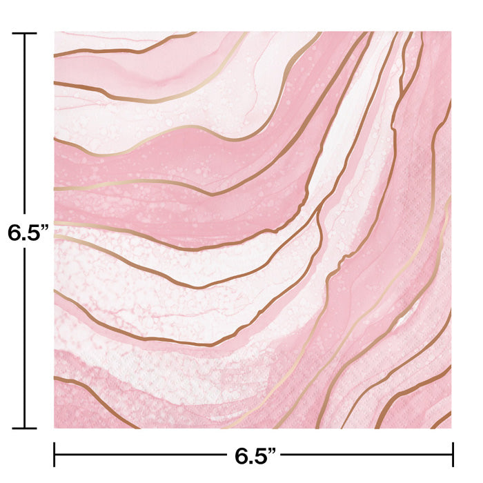 Bulk Rose All Day Geode Luncheon Napkins (192 per Case)