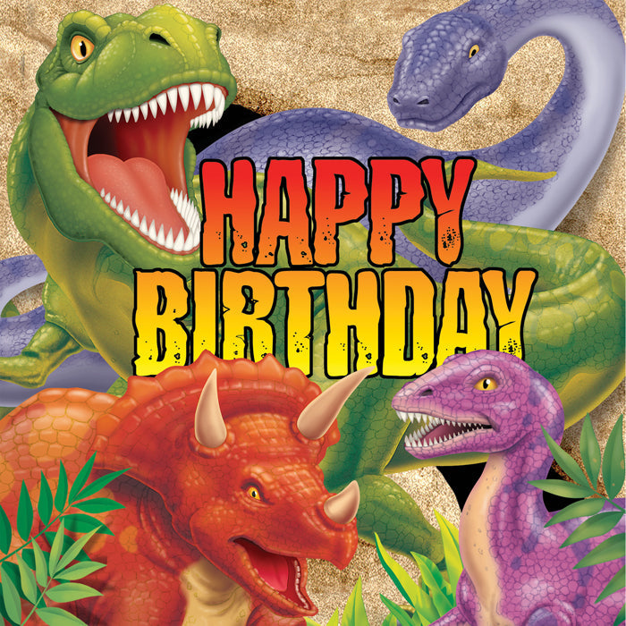 Bulk Dino Blast Happy Birthday Luncheon Napkins (192 per Case)