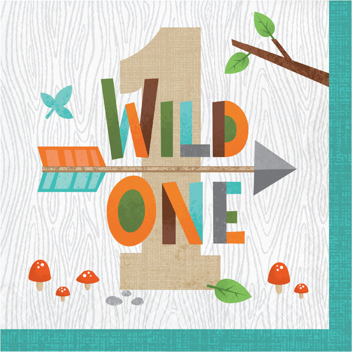 Bulk Wild One Woodland Luncheon Napkins (192 per Case)