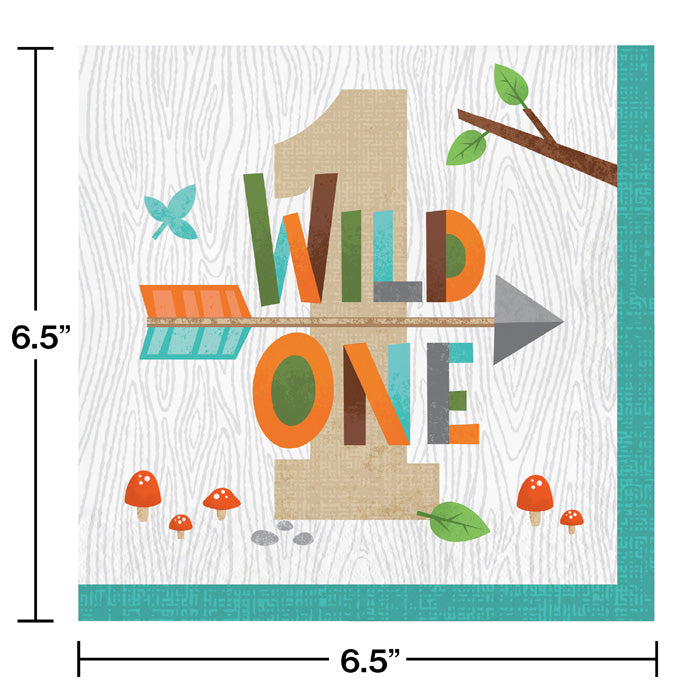 Bulk Wild One Woodland Luncheon Napkins (192 per Case)