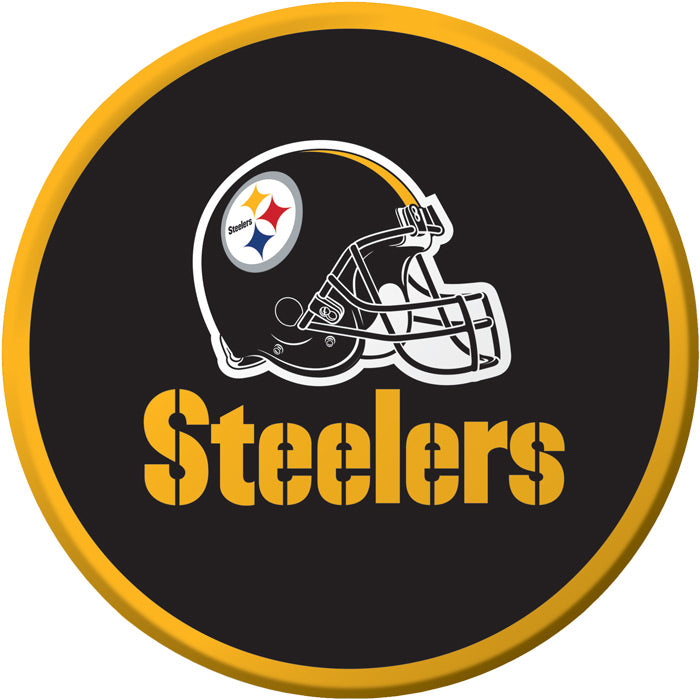 Bulk Pittsburgh Steelers Paper Dessert Plates (96 per Case)