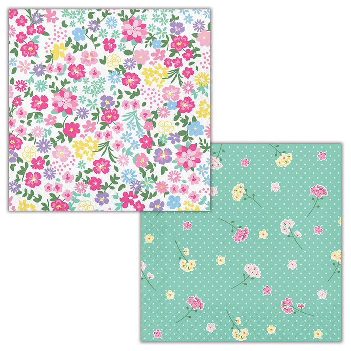 Bulk Floral Tea Party Luncheon Napkins (192 per Case)