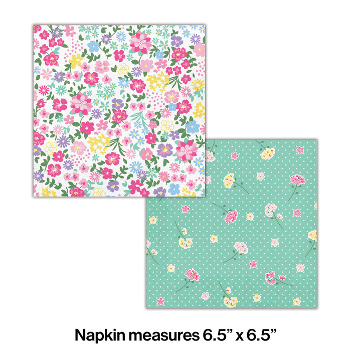 Bulk Floral Tea Party Luncheon Napkins (192 per Case)