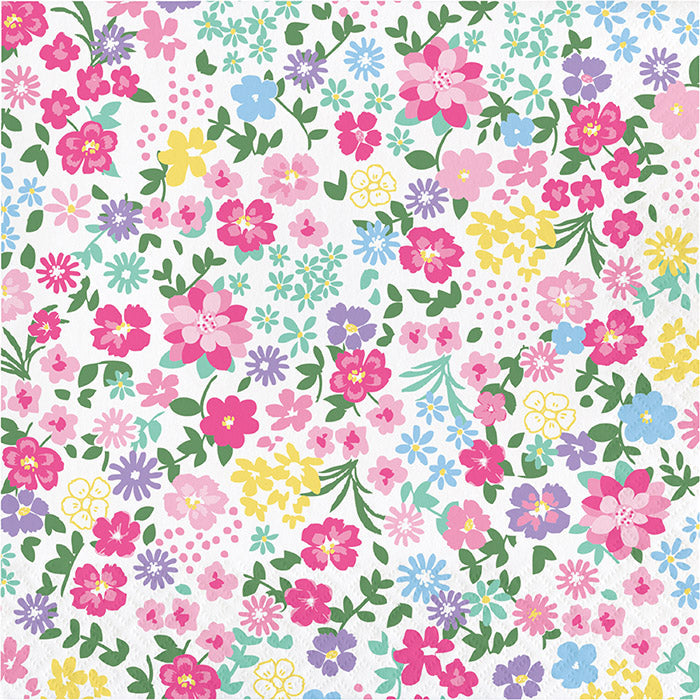 Bulk Floral Tea Party Luncheon Napkins (192 per Case)