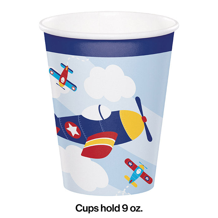 Bulk Toy Airplane 9 oz Paper Cups (96 per Case)