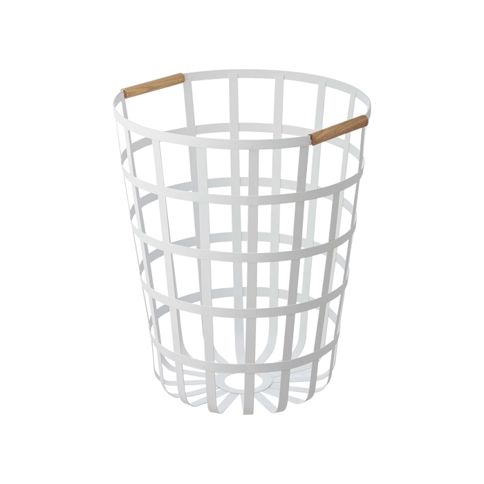 Wire Basket (18" H)  - Steel + Wood