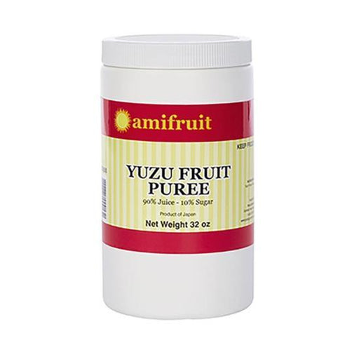 Bottle of Amifruit Yuzu Fruit Puree, perfect for adding an exotic citrus flavor to culinary and beverage creations.