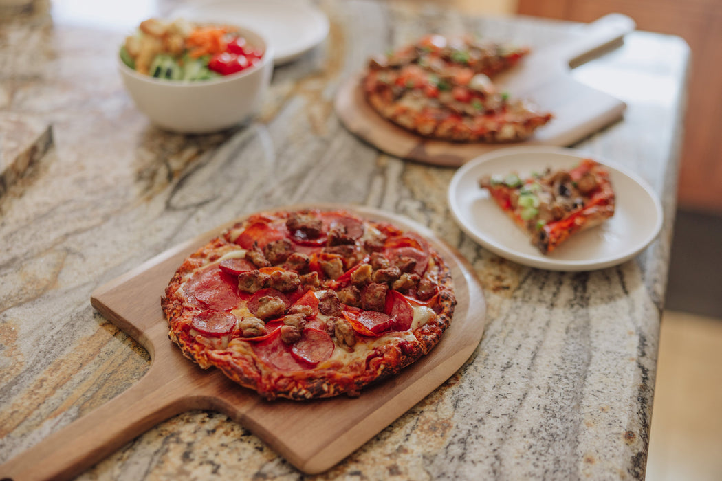 Acacia Personal Pizza Peel Serving Board Paddle Set of 2