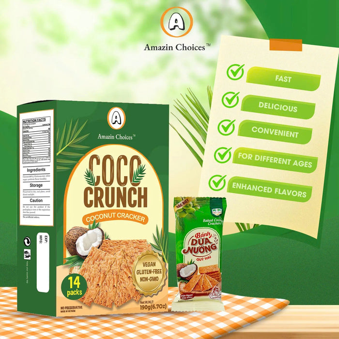 Amazin Choices COCO Crunch Coconut Crackers, 6.7 oz., 14 pk.