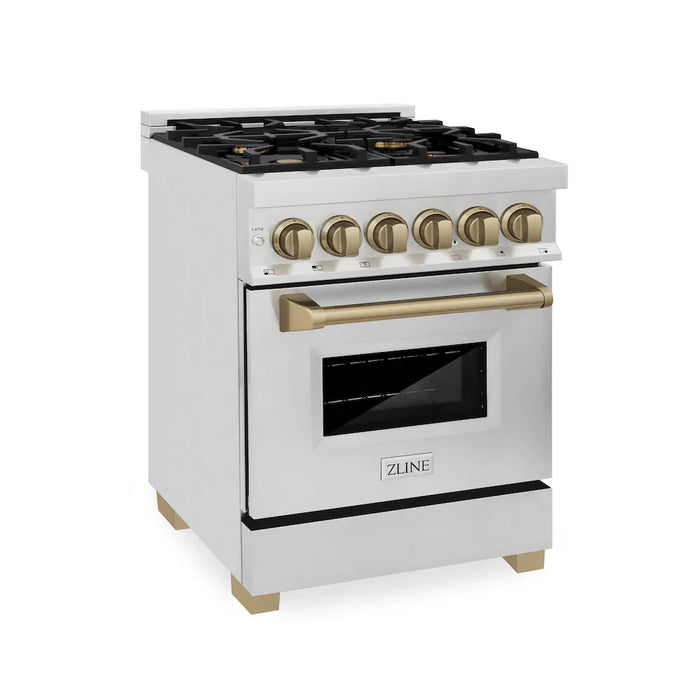 ZLINE 24" Autograph Dual Fuel Range, Stainless, RAZ-24-CB
