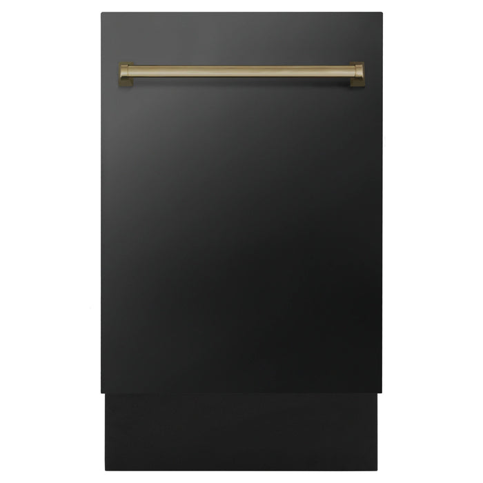 ZLINE Autograph 18" Dishwasher Black Stainless, DWVZ-BS-18-G