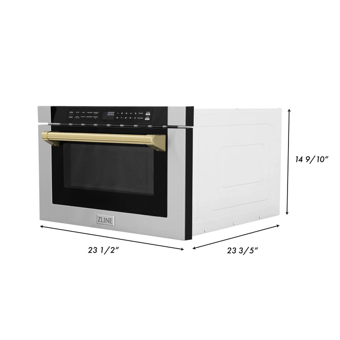 ZLINE 24" Microwave Drawer, Stainless Steel,Gold MWDZ-1-H-G