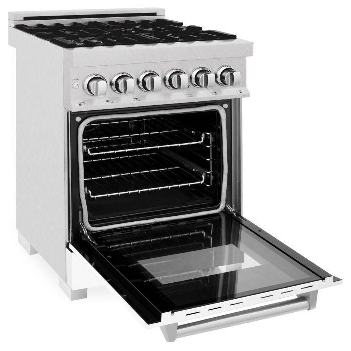 ZLINE 24" Professional Dual Fuel Range, Matte White Door, RA-WM-24