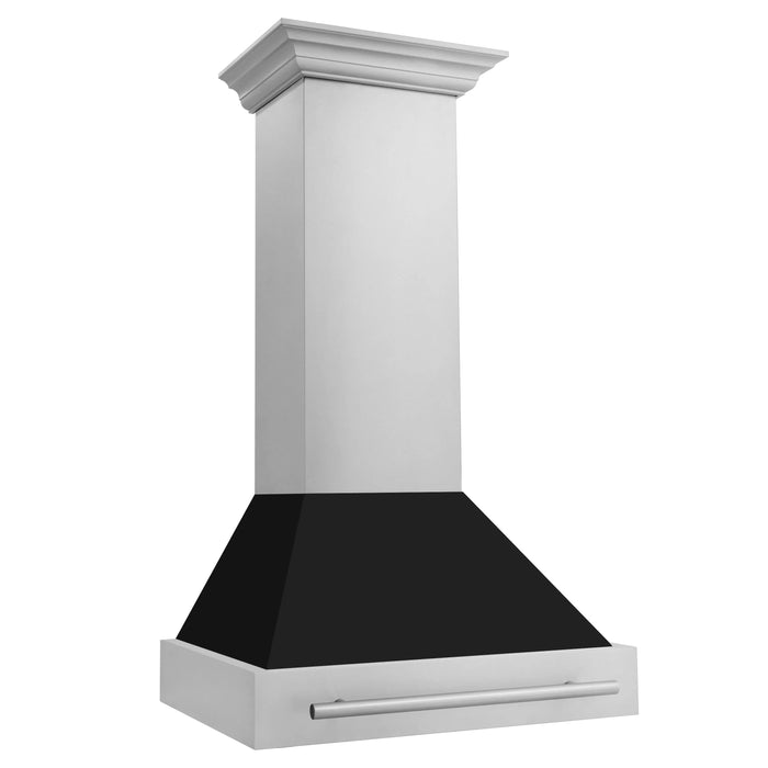 ZLINE 30" Autograph Stainless Wall Range Hood, 8654STX-BLM-30
