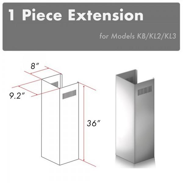 ZLINE 1 Piece Chimney Extension for 10ft Ceiling (1PCEXT-KB/KL2/KL3)