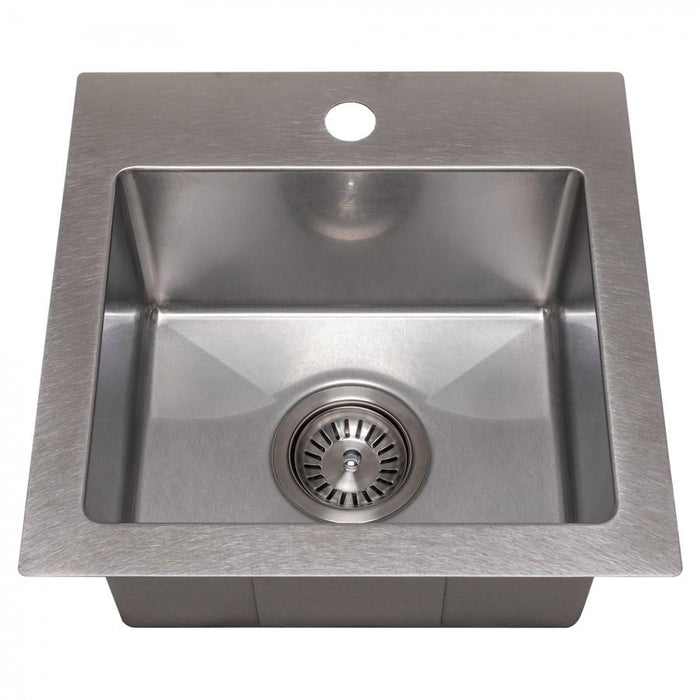 ZLINE 15" Topmount Single Bowl Bar Sink DuraSnow Stainless Steel, STS-15S