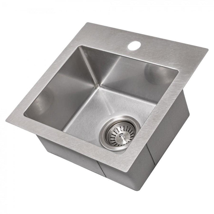 ZLINE 15" Topmount Single Bowl Bar Sink DuraSnow Stainless Steel, STS-15S