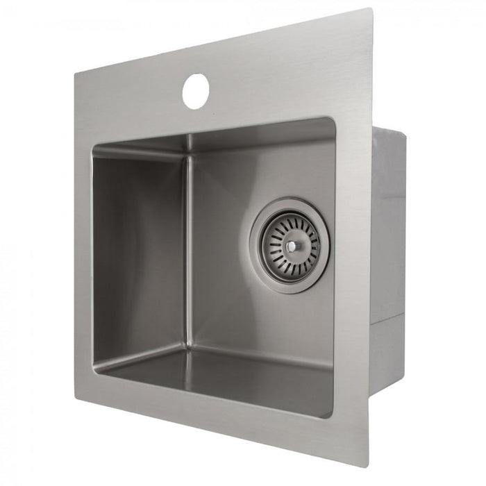 ZLINE 15" Topmount Single Bowl Bar Sink in Stainless Steel, STS-15