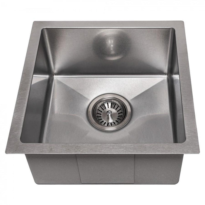ZLINE 15" Undermount Single Bowl Bar Sink DuraSnow Stainless Steel, SUS-15S