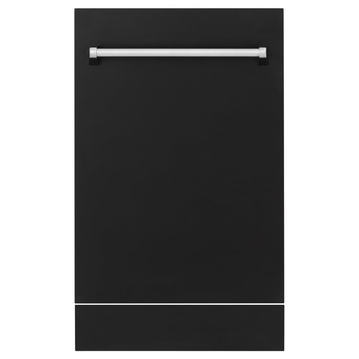 ZLINE 18" Dishwasher in Black matt panel, Stainless Tub, DWV-BLM-18