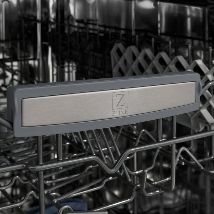 ZLINE 18" Dishwasher in Blue gloss panel, Stainless Tub, DWV-BG-18