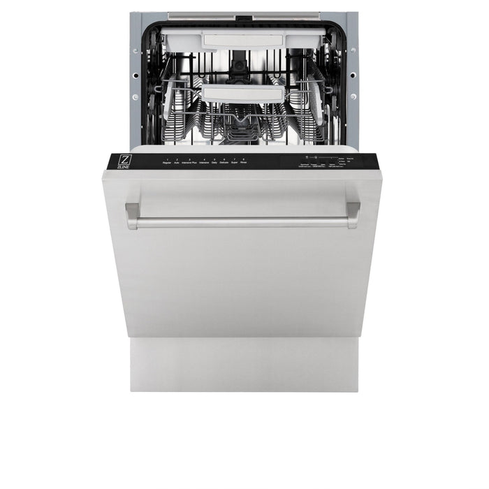 ZLINE 18" Dishwasher in Custom Panel Ready, Stainless Tub, DWV-304-18