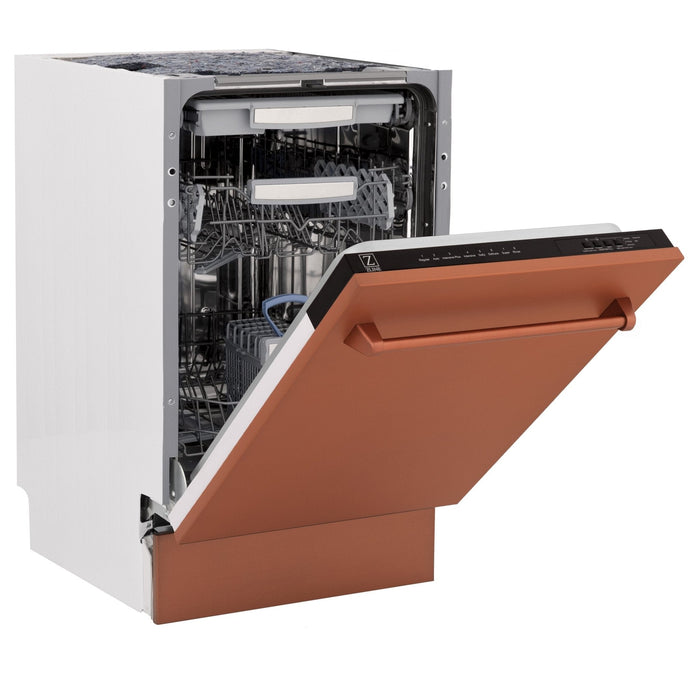ZLINE 18" Dishwasher with Copper panel, Stainless Tub, DWV-C-18