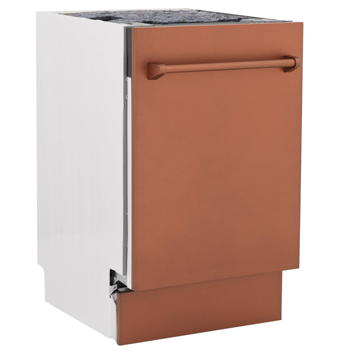 ZLINE 18" Dishwasher with Copper panel, Stainless Tub, DWV-C-18