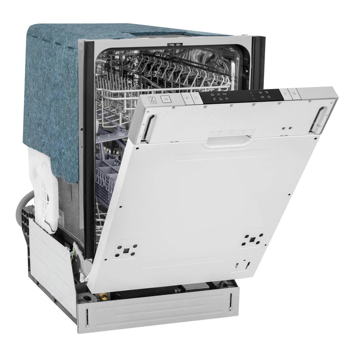 ZLINE 18 in. Compact Top Control Dishwasher with Stainless Steel Tub and Modern Style Handle, DW-BS-H-18