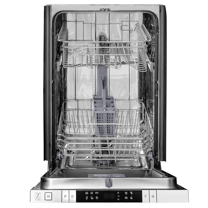 ZLINE 18 in. Compact Top Control Dishwasher with Stainless Steel Tub and Modern Style Handle, DW-BS-H-18