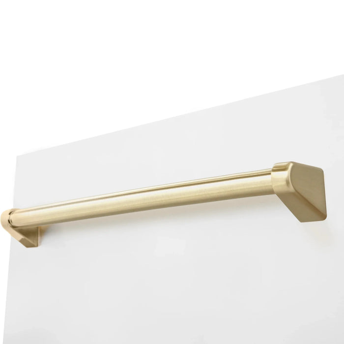 ZLINE 18"Autograph Dishwasher, White door, Gold Handle, DWVZ-WM-18-G