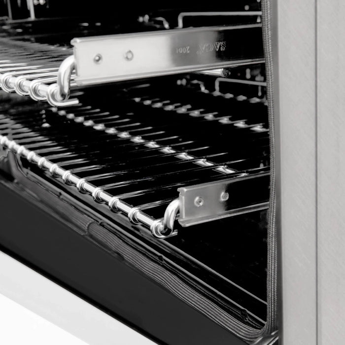 ZLINE 24" Autograph Gas Range, DuraSnow, White Door, RGSZ-WM-24-MB