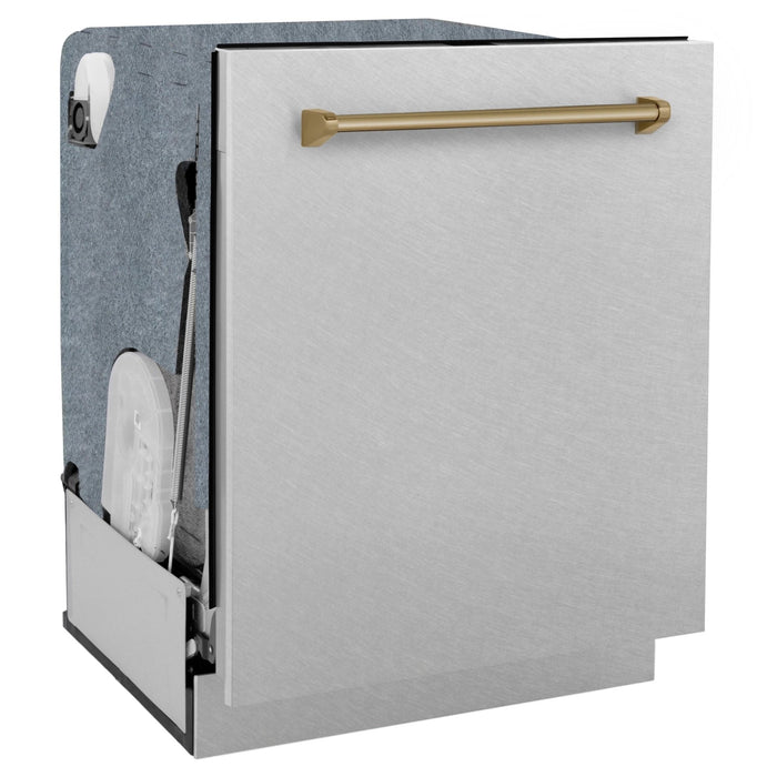 ZLINE 24" Autograph Tall Tub Dishwasher, Bronze, DWMTZ-SN-24-CB