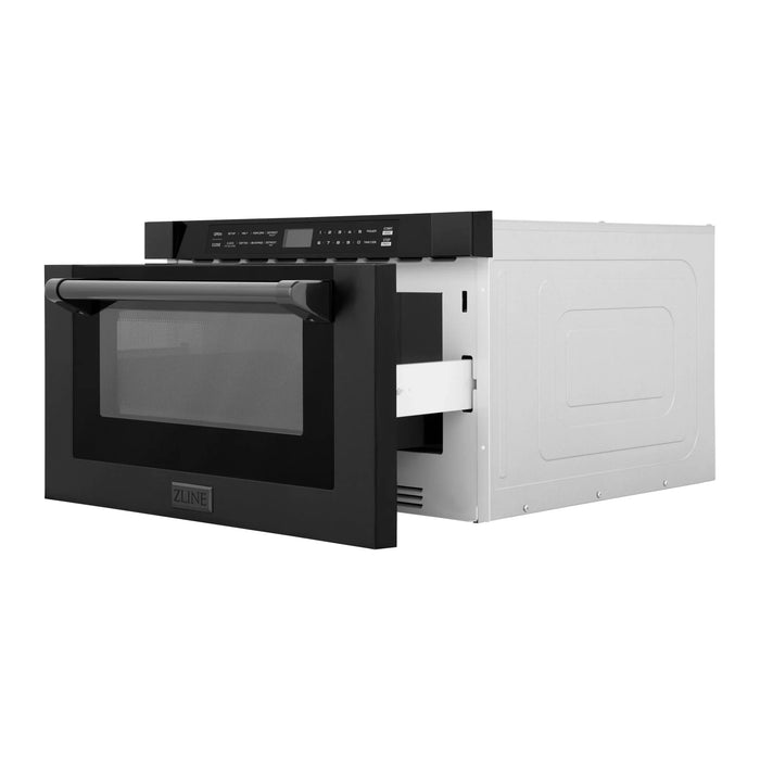 ZLINE 24" Built-in Microwave Drawer, Black Stainless Steel, MWD-1-BS-H