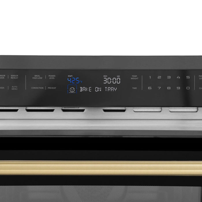 ZLINE 24" Convection Microwave, Black Stainless, Bronze MWOZ-24-BS-CB