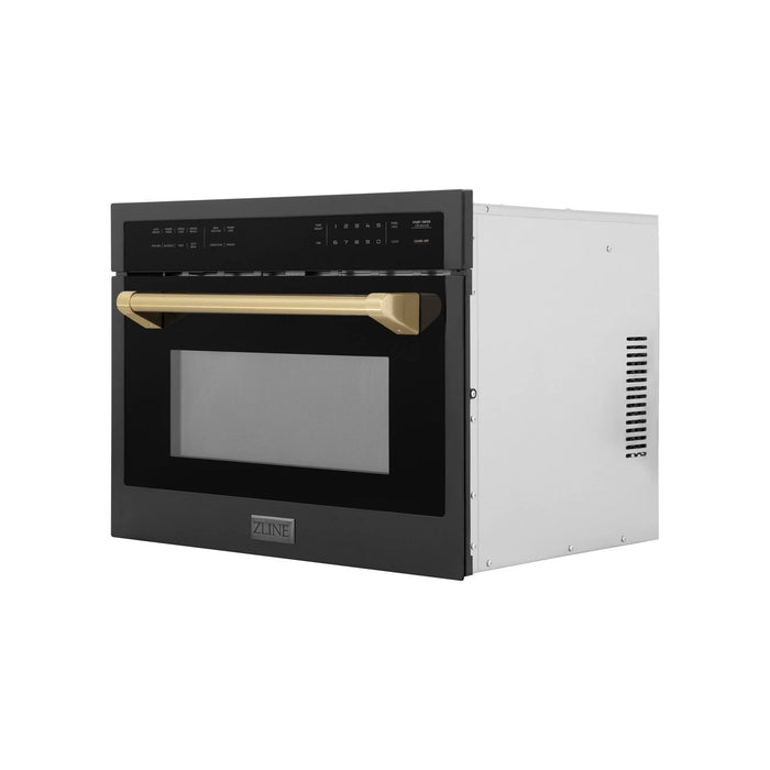 ZLINE 24" Convection Microwave, Black Stainless, Bronze MWOZ-24-BS-CB